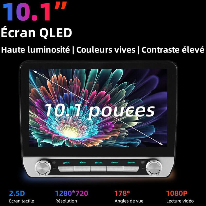 Autoradio - Junsun - Clio 3 - Android 13 - Écran 9'' - Bluetooth 5.0 - GPS Intégré - Auto