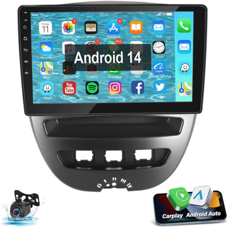 10,1" Android14 Carplay Autoradio GPS Für Toyota Aygo Peugeot 107 Citroen C1 2+64G CAM (1/5)