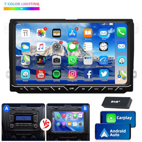 Autoradio Android 14 Carplay GPS NAVI pour VW GOLF 5 6 Touran EOS Tiguan Polo 2+64G DAB+