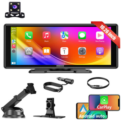 Écran tactile 10,26 pouces Bluetooth sans fil pour voiture Apple CarPlay Android Auto GPS WIFI - CAM