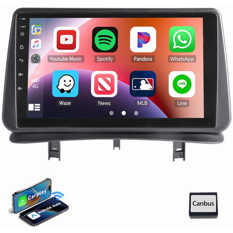 Autoradio Android 9" Pour Renault Captur Clio 2011-2018 - 4G+64G, GPS, Carplay Sans Fil, Android Auto, Caméra De Recul