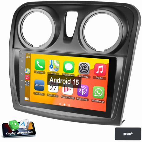 Pour Renault Dacia Dokker Logan 2 Sandero 2 Autoradio Android 15 GPS SWC RDS 2+64G DAB