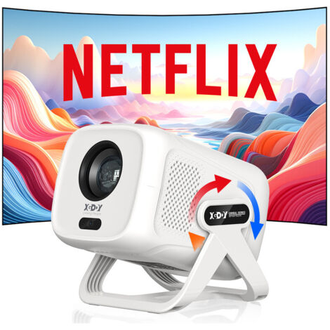Vidéoprojecteur 4K Smart WiFi Bluetooth 5.4 – 450 lumens ANSI – Autofocus intelligent – Projection 40-150 pouces - 1080P