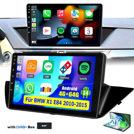 Autoradio Android 14 pour BMW X1 E84 2010-2016 Apple CarPlay 10,1" Navigation GPS - 4+64G DAB+