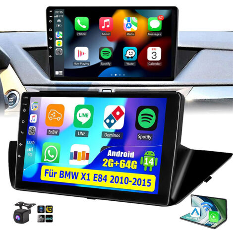 Autoradio Android 14 pour BMW X1 E84 2010-2016 Apple CarPlay 10,1" Navigation GPS - 2+64G CAM