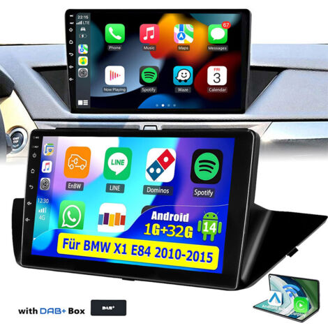 Autoradio Android 14 pour BMW X1 E84 2010-2016 Apple CarPlay 10,1" Navigation GPS - 1+32G DAB+