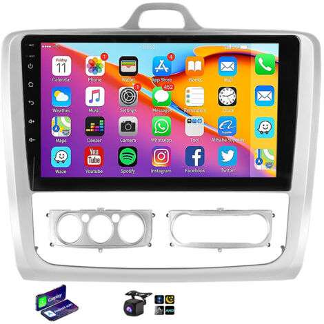 Autoradio 9 pouces Android 15 pour Ford Focus MK2 (2004-2011), CarPlay, GPS, BT, FM - 2+64G CAM (1/5)