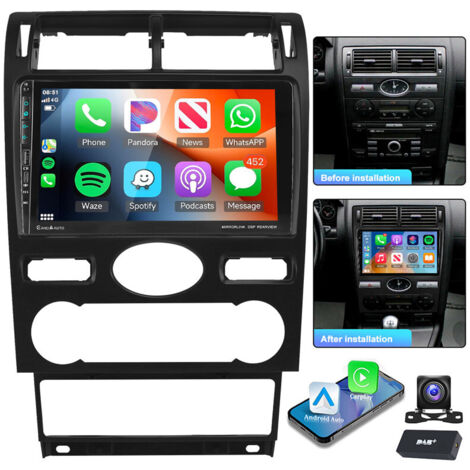 Autoradio Android 15 KAM pour Ford Mondeo 2004-2007 Carplay GPS Navi RDS BT FM - 4+64G DAB+ CAM