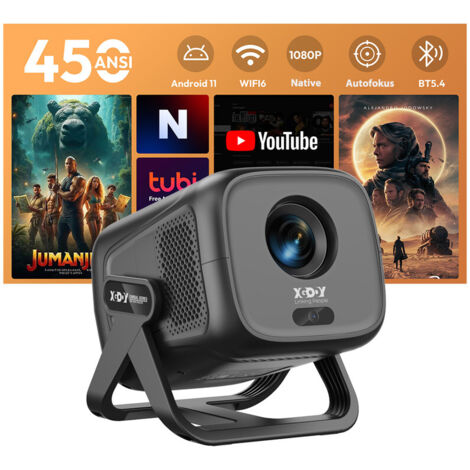 Vidéoprojecteur 450 ANSI Lumens, 1080P Full HD, Wi-Fi 5G & Bluetooth 5.4,mini projecteur affichage 150'pour Fire Stick, smartphone, PS5