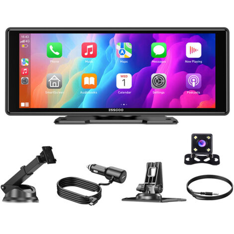 Écran tactile portable sans fil Apple CarPlay de 10,26 pouces pour voiture Android Auto - CAM (1/5)