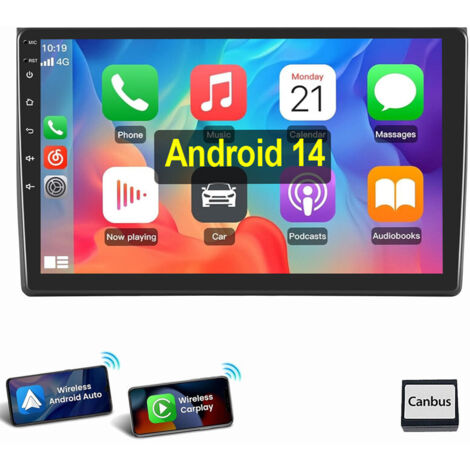 Autoradio Apple CarPlay Android 14 GPS SWC pour Audi A4 2000-2008 S4 8E