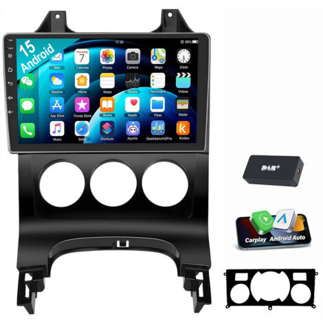 Autoradio Android 15 GPS WIFI pour Peugeot 3008 (2010-2016) et 5008 (2009-2016) SWC RDS 2+64G DAB