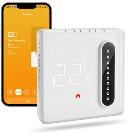Thermostat intelligent WiFi pour chauffage au sol – Précision ±0.5℃ – Programmation 7 jours – Contrôle APP – Protection anti-gel/surchauffe