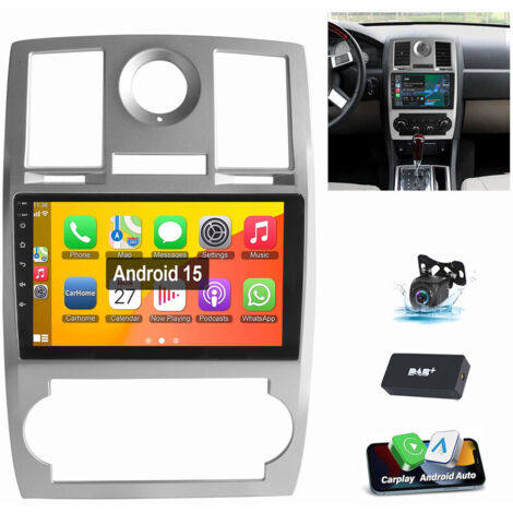 Autoradio Android 15 CarPlay GPS WIFI BT pour Chrysler 300 300C 2005-2010 2+64G DAB CAM
