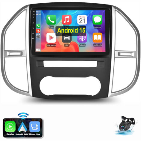 Autoradio Android 15 GPS RDS Carplay pour Mercedes Benz Vito 3 W447 2014-2020 2+64G CAM
