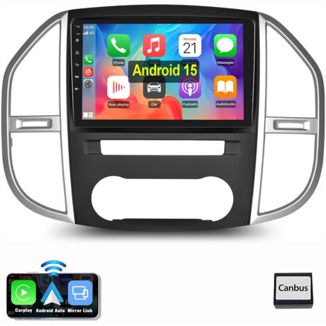 Autoradio Android 15 GPS RDS Carplay pour Mercedes Benz Vito 3 W447 2014-2020 1+32G