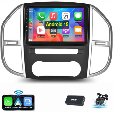 Autoradio Android 15 GPS RDS Carplay pour Mercedes Benz Vito 3 W447 2014-2020 2+64G DAB CAM