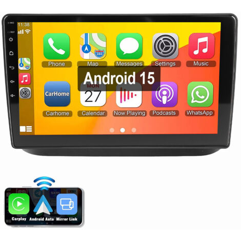 Pour Skoda Fabia II 2008-2013 Carplay Android 15 Autoradio BT GPS WIFI RDS 1+32G