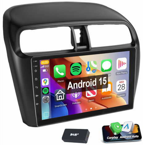 Autoradio Android 15 Pour Mitsubishi Mirage Space Star GPS WIFI Carplay RDS 2+64G DAB