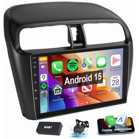 Autoradio Android 15 Pour Mitsubishi Mirage Space Star GPS WIFI Carplay RDS 4+64G DAB CAM