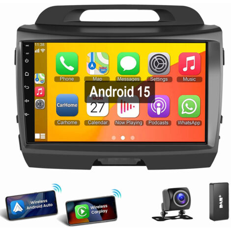 Pour KIA Sportage 3 2010-2016 Android 15 Carplay Autoradio GPS WiFi RDS 1+32G DAB CAM