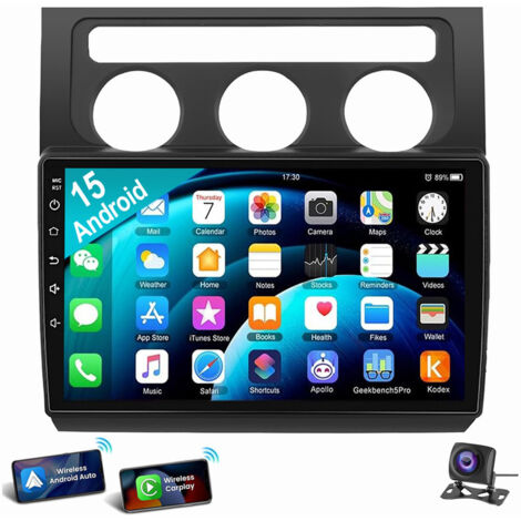 Pour VW Touran 1T1 1T2 1T3 2003-2010 Android 15 Autoradio GPS Carplay 1+32G CAM