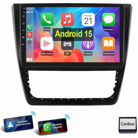 Pour Skoda Yeti 2008-2017 Android 15 Carplay RDS Autoradio GPS RDS WIFI 2+64G