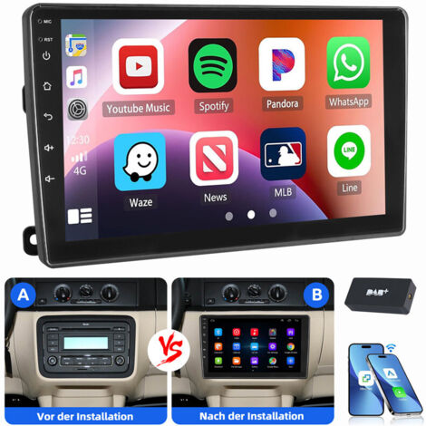 Pour Skoda Fabia II 2008-2014 Apple Carplay Android 15 Autoradio GPS RDS BT WIFI 2+64G DAB