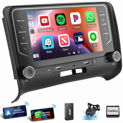 Pour Audi TT 8J 2006-2014 Android 15 Carplay Autoradio GPS BT WIFI SWC 2+64G DAB CAM