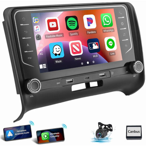 Pour Audi TT 8J 2006-2014 Android 15 Carplay Autoradio GPS BT WIFI SWC 2+64G CAM