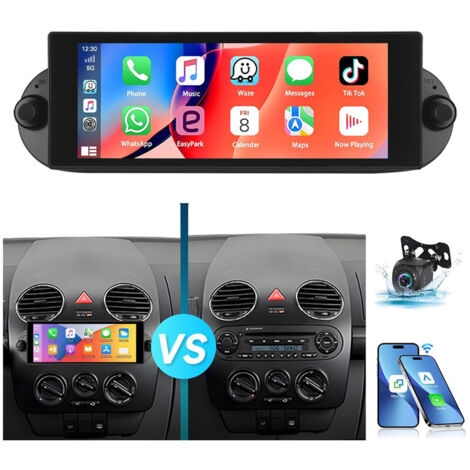 Pour VW New Beetle 2001-2010 Android 14 Autoradio Carplay GPS RDS WiFi 1+32G CAM