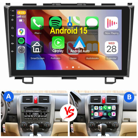 Autoradio Android 15 Carplay RDS GPS WIFI pour Honda CR-V CRV III 2007-2011 1+32G (1/5)