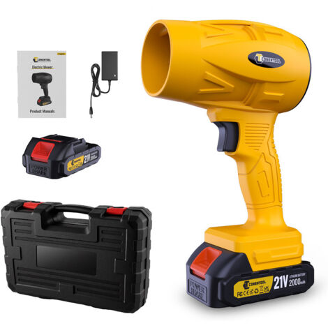 Souffleur de Feuilles sans Fil CONENTOOL 60000 tr/min, 200M/S Aspirateur souffleur électrique,avec boîte de rangement et un chargeur, 2.0Ah batterie pour Makita 18V broche de batterie, 1 piles