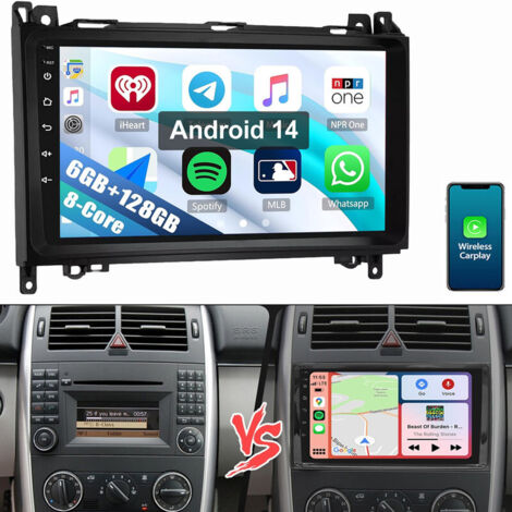 8 cœurs Autoradio Android 14 pour Mercedes W169 W639 Vito Viano W906 Sprinter 6+128G