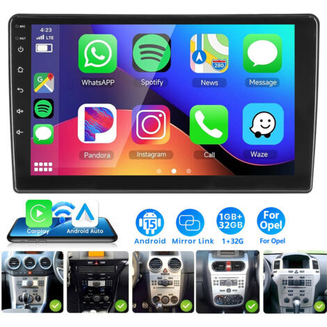 9 "Android 15 32/64G pour Corsa C, Corsa D, Zafira B, Astra H, Tigra, Antara, Combo B Apple CarPlay RDS GPS Navigation WIFI - 1+32G (1/5)