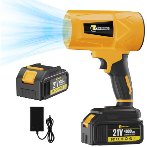 CONENTOOL Souffleur de feuilles sans fil puissant - Vitesse d'air 200m/s - pour le soufflage des feuilles, la neige du jardin - compatible batterie Makita 18v - 1 batterie 4.0Ah