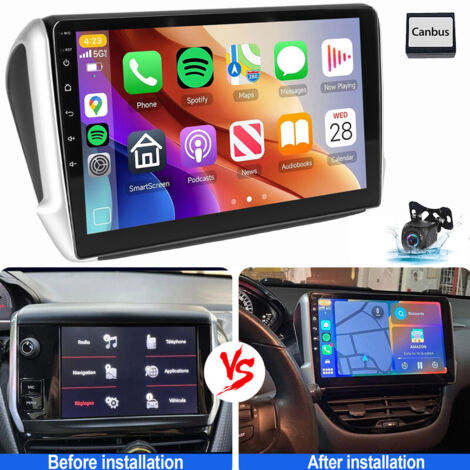 Pour Peugeot 2008/208 2013-2018 Carplay Android 15 Autoradio GPS WiFi BT 1+32G CAM