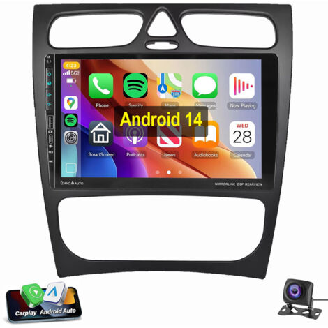 Pour Mercedes Benz C-Klasse W203 C 180 C 220 Android 14 Autoradio GPS WiFi 2+32G CAM