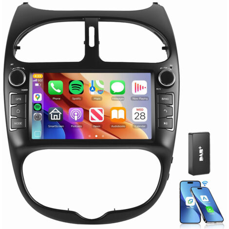 Pour PEUGEOT 206 206CC 206SW 2000-2008 Android 14 CarPlay Autoradio GPS WiFi 4+64G DAB