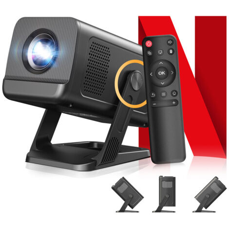 Vidéoprojecteur 4K Android 14 TV - 25000 Lumen - WiFi 6 - Projecteur Portable Auto Keystone - Rotation 360° - BT 5.4