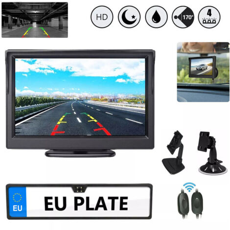 Système de recul avec moniteur 5" et caméra de recul caméra de plaque d'immatriculation (1/5)