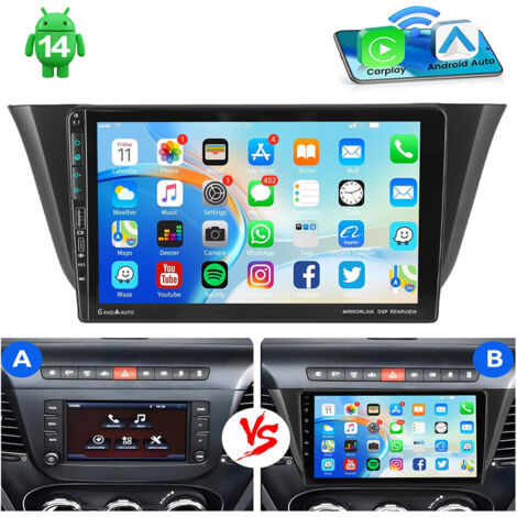 Autoradio 9 pouces pour Iveco Daily 2014-2021 Android 14 Apple CarPlay RDS Navigation GPS FM USB-C - 4+64G