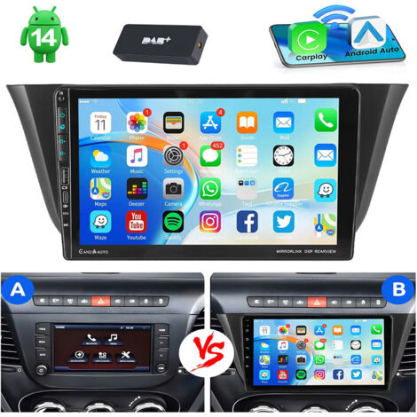 Autoradio 9 pouces pour Iveco Daily 2014-2021 Android 14 Apple CarPlay RDS Navigation GPS FM USB-C - 2+32G DAB+