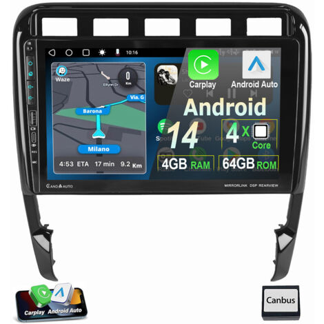 9" Pour Porsche Cayenne 9PA 2002-2010 Android 14 Carplay Autoradio GPS 1+32G