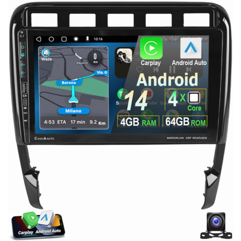 9" Pour Porsche Cayenne 9PA 2002-2010 Android 14 Carplay Autoradio GPS 1+32G CAM