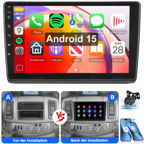 Pour Renault Trafic MK2 OPEL Vivaro A Autoradio WiFi GPS Android 15 Carplay Bluetooth 4+64G CAM