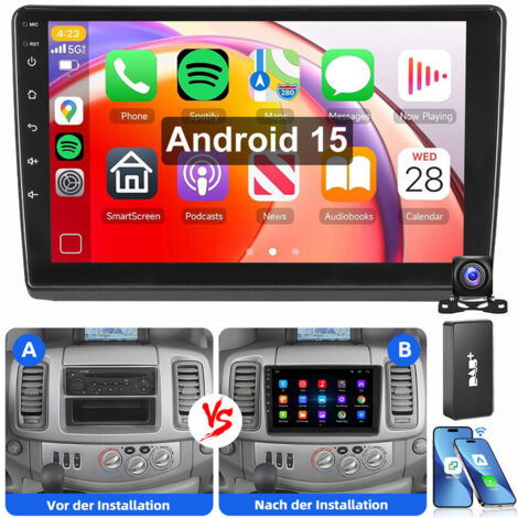 Pour Renault Trafic MK2 OPEL Vivaro A Autoradio WiFi GPS Android 15 Carplay Bluetooth 1+32G DAB CAM