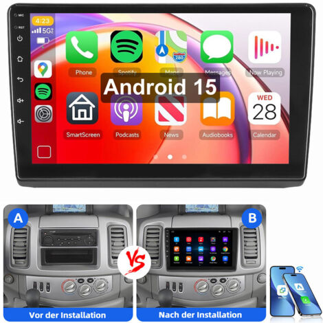 Pour Renault Trafic MK2 OPEL Vivaro A Autoradio WiFi GPS Android 15 Carplay Bluetooth 1+32G