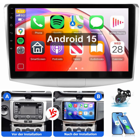 Pour VW Passat B7 2010-2015 10"Android 15 Autoradio Apple Carplay GPS WiFi RDS 1+32G CAM (1/5)