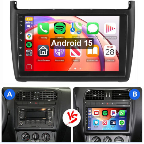 Pour VW Polo 6R 6C V 2009-2017 Android 15 Autoradio Apple Carplay WIFI GPS 2+64G